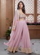 Onion Pink Palazzo Suit With Embroidered Long Jacket